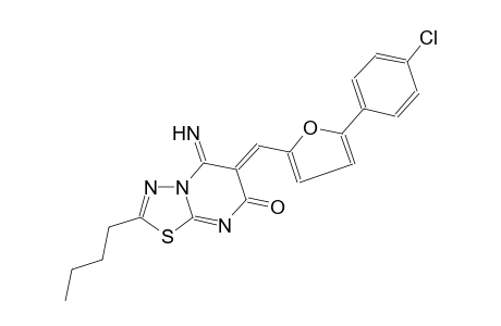 7H-[1,3,4]thiadiazolo[3,2-a]pyrimidin-7-one, 2-butyl-6-[[5-(4-chlorophenyl)-2-furanyl]methylene]-5,6-dihydro-5-imino-, (6Z)-