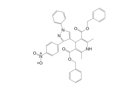 dibenzyl 2,6-dimethyl-4-[3-(4-nitrophenyl)-1-phenyl-1H-pyrazol-4-yl]-1,4-dihydro-3,5-pyridinedicarboxylate