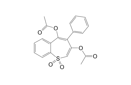 1-Benzothiepin-3,5-diol, 4-phenyl-, diacetate, 1,1-dioxide