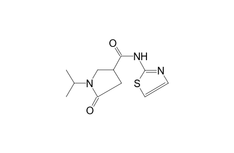1-Isopropyl-5-oxo-N-(1,3-thiazol-2-yl)-3-pyrrolidinecarboxamide