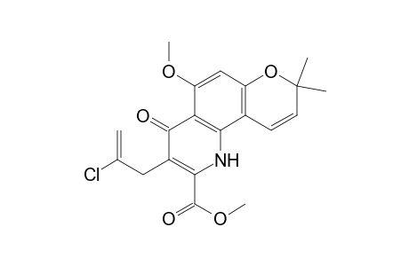 4H-Pyrano[2,3-h]quinoline-2-carboxylic acid, 3-(2-chloro-2-propenyl)-1,8-dihydro-5-methoxy-8,8-dimethyl-4-oxo-, methyl ester