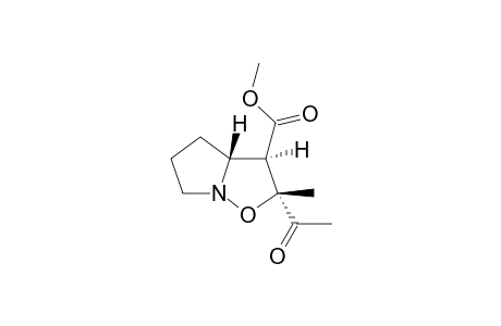 Methyl (2RS,3RS,3aRS)-2-acetyl-2-methylhexahydropyrrolo[1,2-b]isoxazolee-3-carboxylate