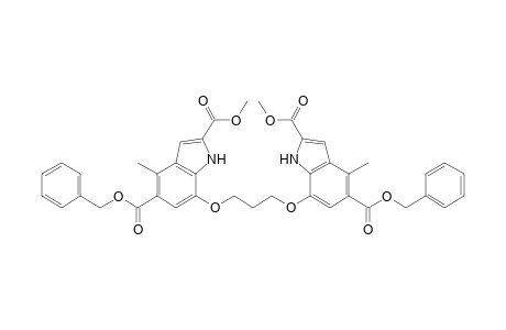 5-O-benzyl 2-O-methyl 7-[3-[(2-methoxycarbonyl-4-methyl-5-phenylmethoxycarbonyl-1H-indol-7-yl)oxy]propoxy]-4-methyl-1H-indole-2,5-dicarboxylate