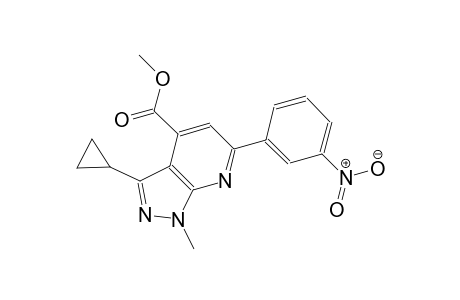 methyl 3-cyclopropyl-1-methyl-6-(3-nitrophenyl)-1H-pyrazolo[3,4-b]pyridine-4-carboxylate