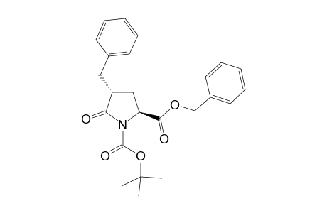 (2S,4R)-4-benzyl-5-keto-pyrrolidine-1,2-dicarboxylic acid O2-benzyl ester O1-tert-butyl ester