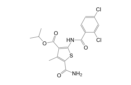isopropyl 5-(aminocarbonyl)-2-[(2,4-dichlorobenzoyl)amino]-4-methyl-3-thiophenecarboxylate
