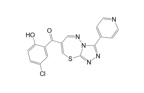 (5-chloro-2-hydroxyphenyl)[3-(4-pyridinyl)[1,2,4]triazolo[3,4-b][1,3,4]thiadiazepin-7-yl]methanone