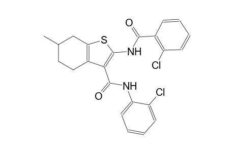 2-[(2-chlorobenzoyl)amino]-N-(2-chlorophenyl)-6-methyl-4,5,6,7-tetrahydro-1-benzothiophene-3-carboxamide