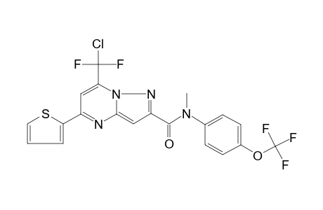 7-[chloranyl-bis(fluoranyl)methyl]-N-methyl-5-thiophen-2-yl-N-[4-(trifluoromethyloxy)phenyl]pyrazolo[1,5-a]pyrimidine-2-carboxamide