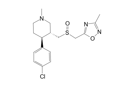 (3R,4S)-4-(4-Chlorophenyl)-1-methyl-3-(3-methyl-1,2,4-oxadiazol-5-ylmethanesulfinylmethyl)-piperidine