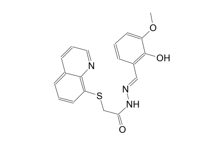 acetic acid, (8-quinolinylthio)-, 2-[(E)-(2-hydroxy-3-methoxyphenyl)methylidene]hydrazide
