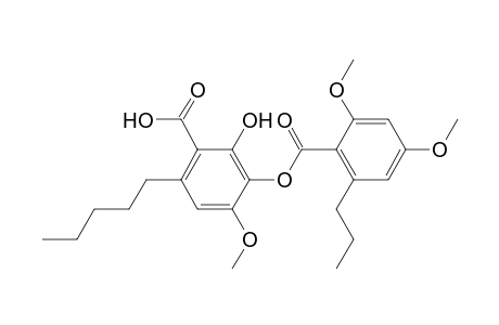 Benzoic acid, 3-[(2,4-dimethoxy-6-propylbenzoyl)oxy]-2-hydroxy-4-methoxy-6-pentyl-