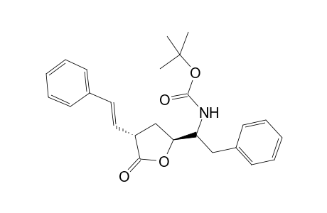 N-[1-[(2S,4S)-5-keto-4-[(E)-styryl]tetrahydrofuran-2-yl]-2-phenyl-ethyl]carbamic acid tert-butyl ester
