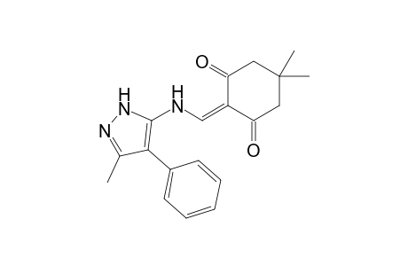 5,5-Dimethyl-2-[(3-methyl-4-phenyl-1H-pyrazol-5-ylamino)methylidene]cyclohexane-1,3-dione