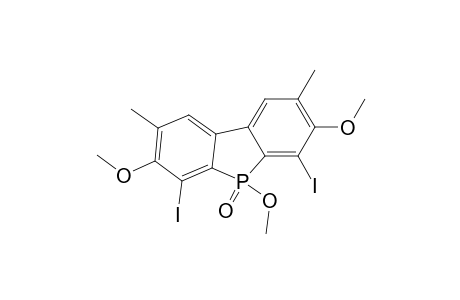 5H-Benzo[b]phosphindole, 4,6-diiodo-3,5,7-trimethoxy-2,8-dimethyl-, 5-oxide
