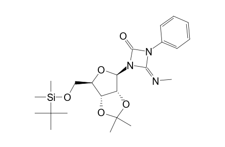 1,3-Diazetidin-2-one, 1-[5-O-[(1,1-dimethylethyl)dimethylsilyl]-2,3-O-(1-methylethylidene)-.beta.-D-ribofuranosyl]-4-(methylimino)-3-phenyl-