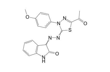 3-((5-acetyl-3-(4-methoxyphenyl)-1,3,4-thiadiazol-2(3H)-ylidene)-hydrazono)-indolin-2-one