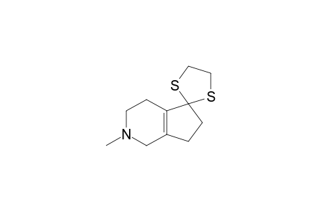 1,2,3,4,6,7-Hexahydro-2-methyl-spiro[5H-cyclopenta[c]pyridine-5,2'-(1,3)-dithiolane]