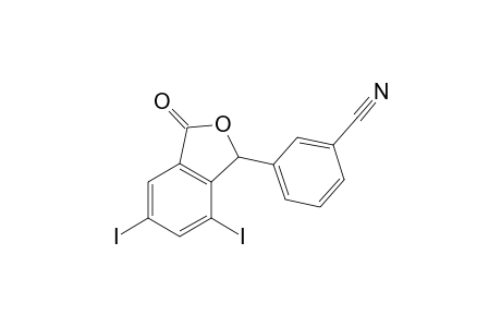 3-(5,7-diiodo-3-oxo-1,3-dihydroisobenzofuran-1-yl)benzonitrile