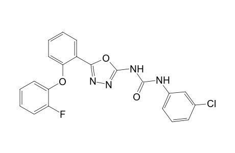 1-(3-Chlorophenyl)-3-[5-[2-(2-fluoranylphenoxy)phenyl]-1,3,4-oxadiazol-2-yl]urea