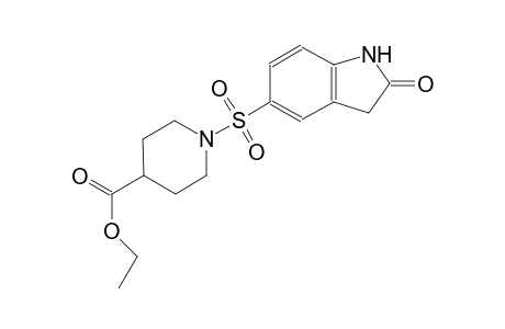 4-piperidinecarboxylic acid, 1-[(2,3-dihydro-2-oxo-1H-indol-5-yl)sulfonyl]-, ethyl ester