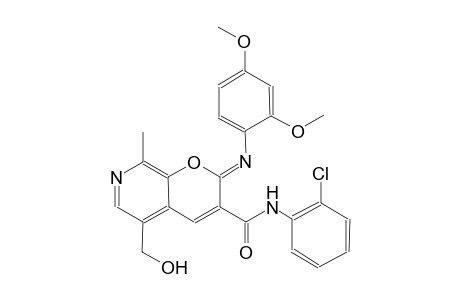 2H-pyrano[2,3-c]pyridine-3-carboxamide, N-(2-chlorophenyl)-2-[(2,4-dimethoxyphenyl)imino]-5-(hydroxymethyl)-8-methyl-, (2Z)-