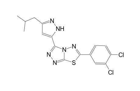 [1,2,4]triazolo[3,4-b][1,3,4]thiadiazole, 6-(3,4-dichlorophenyl)-3-[3-(2-methylpropyl)-1H-pyrazol-5-yl]-