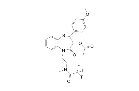 Acetic acid, 2-(4-methoxyphenyl)-5-PYRROL2-[methyl-(2,2,2-trifluoroacetyl)amino]ethylmorpho-4-oxo-2,3,4,5- tetrahydrobenzo[B][1,4]thiazepin-3-yl ester