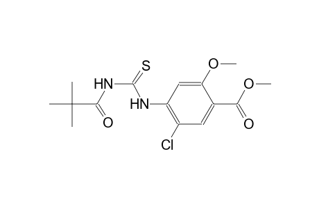 benzoic acid, 5-chloro-4-[[[(2,2-dimethyl-1-oxopropyl)amino]carbonothioyl]amino]-2-methoxy-, methyl ester