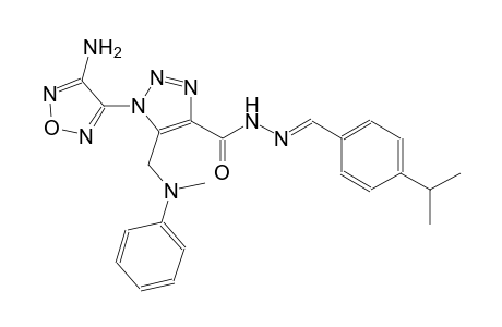 1-(4-amino-1,2,5-oxadiazol-3-yl)-N'-[(E)-(4-isopropylphenyl)methylidene]-5-[(methylanilino)methyl]-1H-1,2,3-triazole-4-carbohydrazide