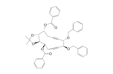 (1R,2S,3S,4R,8S,9S)-1,4-Bis(benzoyloxy)-8,9-bis(benzyloxy)-2,3-(isopropylidenedioxy)cyclododeca-6,10-diyne