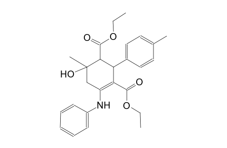 3-cyclohexene-1,3-dicarboxylic acid, 6-hydroxy-6-methyl-2-(4-methylphenyl)-4-(phenylamino)-, diethyl ester
