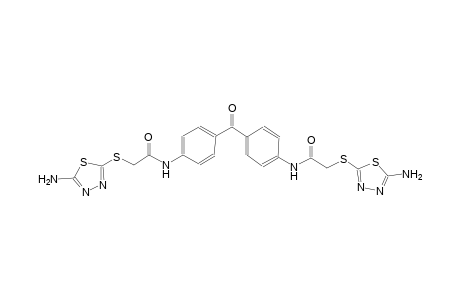 2-[(5-amino-1,3,4-thiadiazol-2-yl)sulfanyl]-N-{4-[4-({[(5-amino-1,3,4-thiadiazol-2-yl)sulfanyl]acetyl}amino)benzoyl]phenyl}acetamide