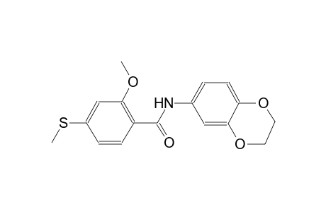 N-(2,3-dihydro-1,4-benzodioxin-6-yl)-2-methoxy-4-(methylsulfanyl)benzamide