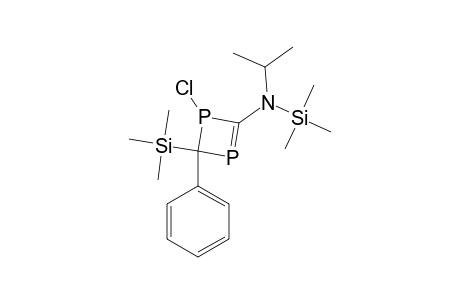 1-CHLORO-2-[ISOPROPYL-(TRIMETHYLSILYL)-AMINO]-4-PHENYL-4-TRIMETHYLSILYL-1,2-DIHYDRO-1-LAMBDA3,3-LAMBDA3-DIPHOSPHETE