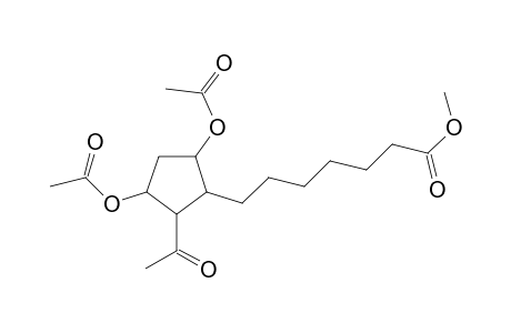 Cyclopentaneheptanoic acid, 2-acetyl-3,5-bis(acetyloxy)-, methyl ester
