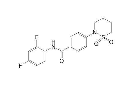 2',4'-difluoro-4-(tetrahydro-2H-1,2-thiazin-2-yl)benzanilide, S,S-dioxide