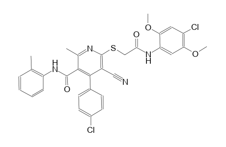 3-pyridinecarboxamide, 6-[[2-[(4-chloro-2,5-dimethoxyphenyl)amino]-2-oxoethyl]thio]-4-(4-chlorophenyl)-5-cyano-2-methyl-N-(2-methylphenyl)-