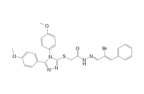 2-{[4,5-bis(4-methoxyphenyl)-4H-1,2,4-triazol-3-yl]sulfanyl}-N'-[(E,2Z)-2-bromo-3-phenyl-2-propenylidene]acetohydrazide