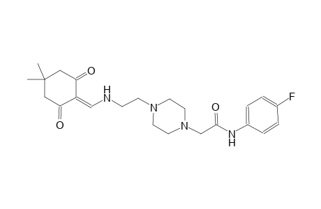 2-[4-(2-{[(4,4-dimethyl-2,6-dioxocyclohexylidene)methyl]amino}ethyl)-1-piperazinyl]-N-(4-fluorophenyl)acetamide