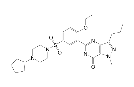 CYCLOPENTYNAFIL;5-[2-ETHOXY-5-(4-CYCLO-PENTYLPIPERAZIN-1-YLSULFONYL)-PHENYL]-1-METHYL-3-PROPYL-1,6-DIHDRO-7H-PYRAZOLO-[4,3-D]-PYRIMIDIN-7-ONE