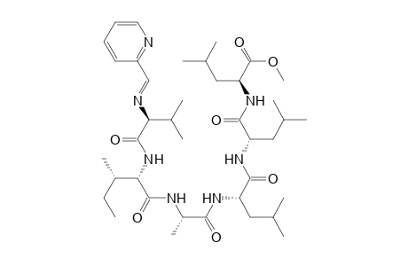 L-Leucine, N-[N-[N-[N-[N-[N-(2-pyridinylmethylene)-L-valyl]-L-isoleucyl]-L-alanyl]-L-leucyl]-L-leucyl]-, methyl ester
