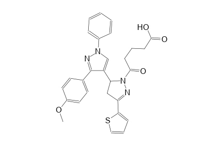 5-(3'-(4-methoxyphenyl)-1'-phenyl-5-(thiophen-2-yl)-3,4-dihydro-1'H,2H-[3,4'-bipyrazol]-2-yl)-5-oxopentanoic acid