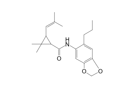 2,2-Dimethyl-3-(2-methylprop-1-enyl)-N-(6-propyl-1,3-benzodioxol-5-yl)-1-cyclopropanecarboxamide