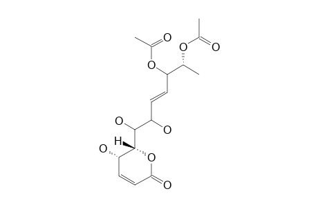 SYNARGENTOLIDE-D;6R-[5,6S-DIACETYLOXY-1,2-DIHYDROXY-3E-HEPTENYL]-5-HYDROXY-5,6-DIHYDRO-2H-PYRAN-2-ONE