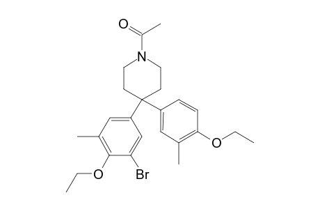 1-Acetyl-4-(4'-ethoxy-3'-bromo-5'-methylphenyl))-4-(4'-ethoxy-3'-methylphenyl)piperidine
