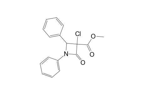 Methyl 3-chloro-2-oxo-1,4-diphenyl-3-azetidinecarboxylate