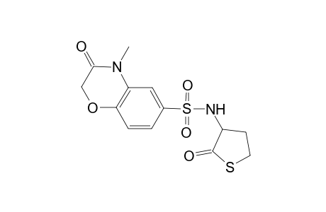 2H-1,4-Benzoxazine-6-sulfonamide, 3,4-dihydro-4-methyl-3-oxo-N-(tetrahydro-2-oxo-3-thienyl)-