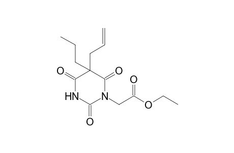 5-allylhexahydro-5-propyl-2,4,6-trioxo-1-pyrimidineacetic acid, ethyl ester