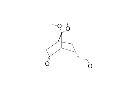 (+/-)-(1R*,4S*,6R*)-6-(2'-HYDROXYETHYL)-7,7-DIMETHOXY-BICYCLO-[2.2.1]-HEPTAN-2-ONE